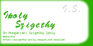 ipoly szigethy business card